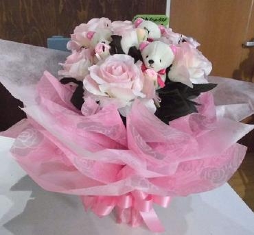 前橋市の花屋、はなせん。誕生日にくまの花束（ベアブーケ）を配達。｜「はなせん」　（群馬県前橋市の花キューピット加盟店 花屋）のブログ