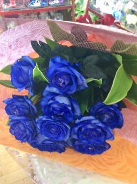 青いバラの花束｜「はなせん」　（群馬県前橋市の花キューピット加盟店 花屋）のブログ