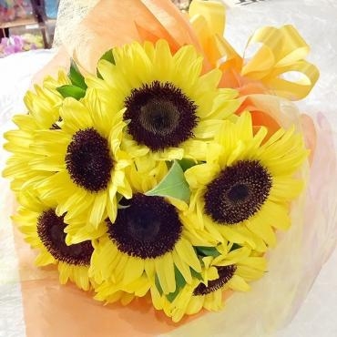 ヒマワリの花束｜「はなせん」　（群馬県前橋市の花キューピット加盟店 花屋）のブログ