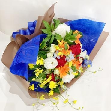 男性の誕生日祝いの花束｜「はなせん」　（群馬県前橋市の花キューピット加盟店 花屋）のブログ