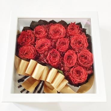 赤バラ１２本の花束の保存｜「はなせん」　（群馬県前橋市の花キューピット加盟店 花屋）のブログ