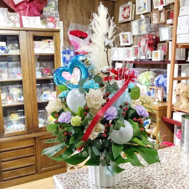 開店祝いの花、バルーン付き｜「はなせん」　（群馬県前橋市の花キューピット加盟店 花屋）のブログ