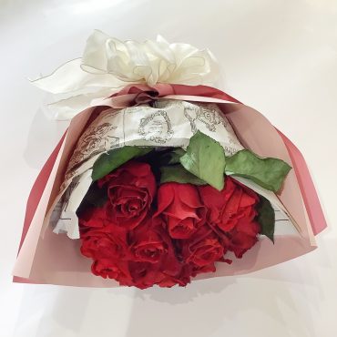 赤バラの花束をプリザーブドフラワーに加工して保存、アフターブーケ、高崎市｜「はなせん」　（群馬県前橋市の花キューピット加盟店 花屋）のブログ