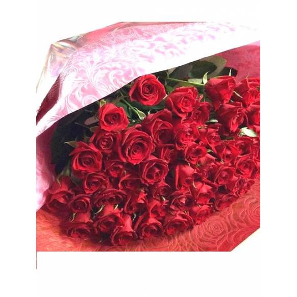 赤バラ50本の花束